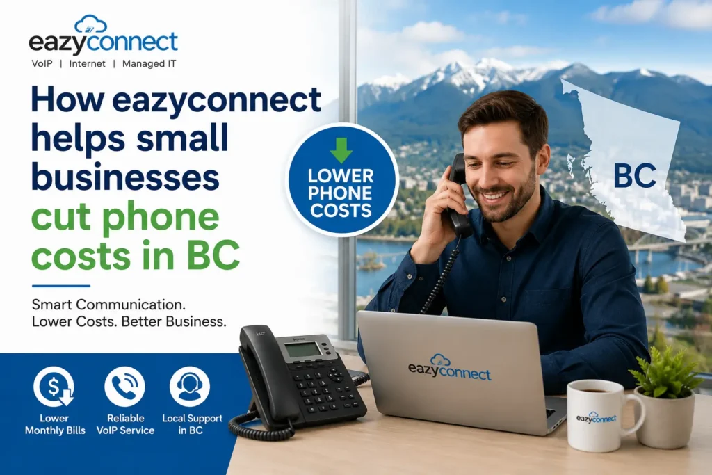 How eazyconnect helps small businesses cut phone costs in BC with affordable VoIP business phone services.